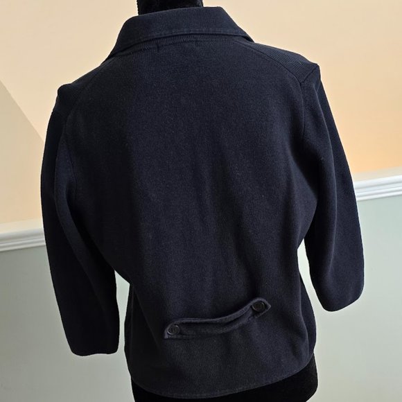 Karen Scott Black Cotton Cropped Button Down Cardigan Sweater NWOT - Picture 3 of 4